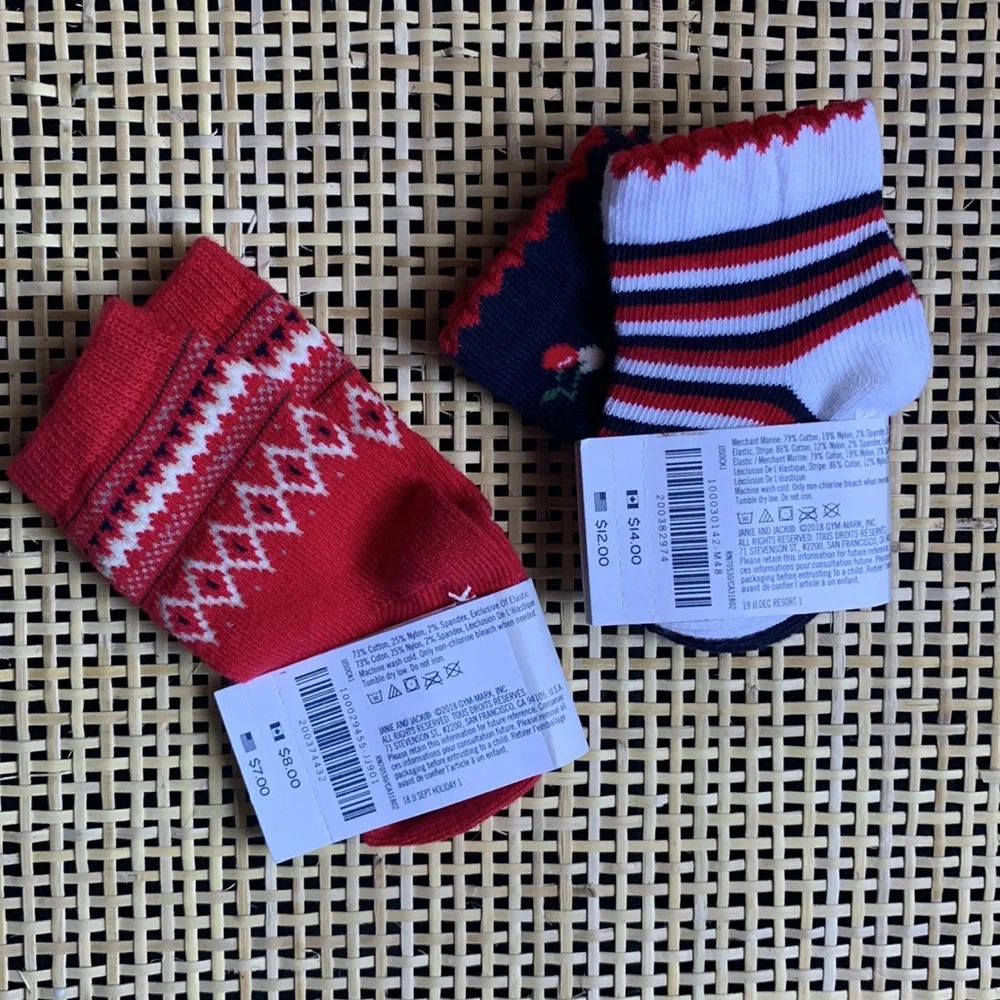Janie and Jack Baby Girl Bundle 3 Pair of Socks